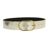 Ceinture femme en Cuir Véritable LWG, largeur 5 cm, fabriqué en France, Maura