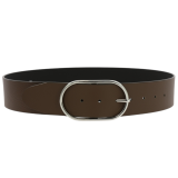 Ceinture femme en Cuir Véritable LWG, largeur 5 cm, fabriqué en France, Maura