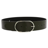 Ceinture femme en Cuir Véritable LWG, largeur 5 cm, fabriqué en France, Maura