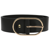 Ceinture femme en Cuir Véritable LWG, largeur 5 cm, fabriqué en France, Maura