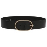 Ceinture femme en Cuir Véritable LWG, largeur 5 cm, fabriqué en France, Maura