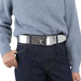Ceinture femme en Cuir Véritable LWG, largeur 5 cm, fabriqué en France, Maura