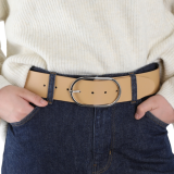 Damengürtel aus pflanzlich gegerbtem Vollnarbenleder, 3 cm breiter Damengürtel, Gürtel für Jeans, Hosen, RIVOLI