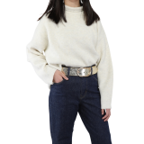 Ceinture femme en Cuir Véritable LWG, largeur 5 cm, fabriqué en France, Maura
