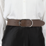 Cinturón para mujer en Cuero de Toro Curtida al Vegetal, 3 cm de ancho, RIVOLI 