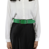 Ceinture femme en Cuir Véritable LWG, largeur 5 cm, fabriqué en France, Maura