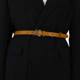 Ceinture femme 2 cm Véritable CUIR ITALIEN, LINDA