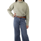Ceinture femme Cuir à œillets, tannage végétale, fabriqué en France LIBBY