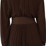 Cintura elastica da donna in Vera Pelle di Vacchetta, DARLENE