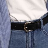 Ceinture femme en Cuir de Taureau à Tannage végétale, Ceinture femme de 3 cm de largeur, Ceinture pour jeans, pantalons, RIVOLI