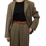 Ceinture femme en Cuir de Taureau à Tannage végétale, Ceinture femme de 3 cm de largeur, Ceinture pour jeans, pantalons, RIVOLI