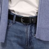 Ceinture femme en Cuir de Taureau à Tannage végétale, Ceinture femme de 3 cm de largeur, Ceinture pour jeans, pantalons, RIVOLI