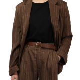Women's belt in vegetable tanned bull leather, 3 cm wide, RIVOLI