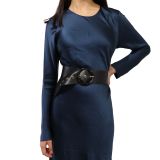 Wide Women's Belt in Full Grain Leather made in FRANCE, ESTIENNE