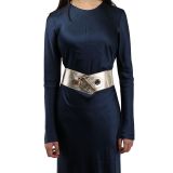 Cowhide leather elastic belt for women, DARLENE