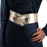 Cowhide leather elastic belt for women, DARLENE