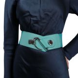 Cowhide leather elastic belt for women, DARLENE