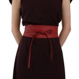 Woman Italian leather Obi belt, CASSIANE