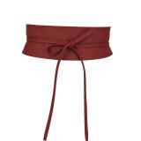 Cinturón Obi de mujer Banda de cintura ancha de cuero genuino CASSIANE