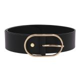 Women's belt in vegetable tanned bull leather, 3 cm wide, RIVOLI