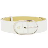 Women's belt in vegetable tanned bull leather, 3 cm wide, RIVOLI