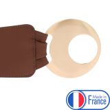 Ceinture en Cuir véritable large femme boucle ronde croisé SOLAINE
