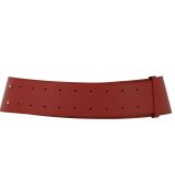 Women's wide genuine leather belt with a round cross buckle SOLAINE